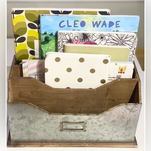 Galvanized Metal Desk Organizer